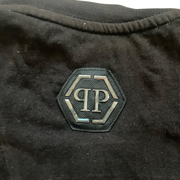 Philipp Plein Brown Platinum Cut Skull Graphic T-Shirt S - Picture 9 of 9